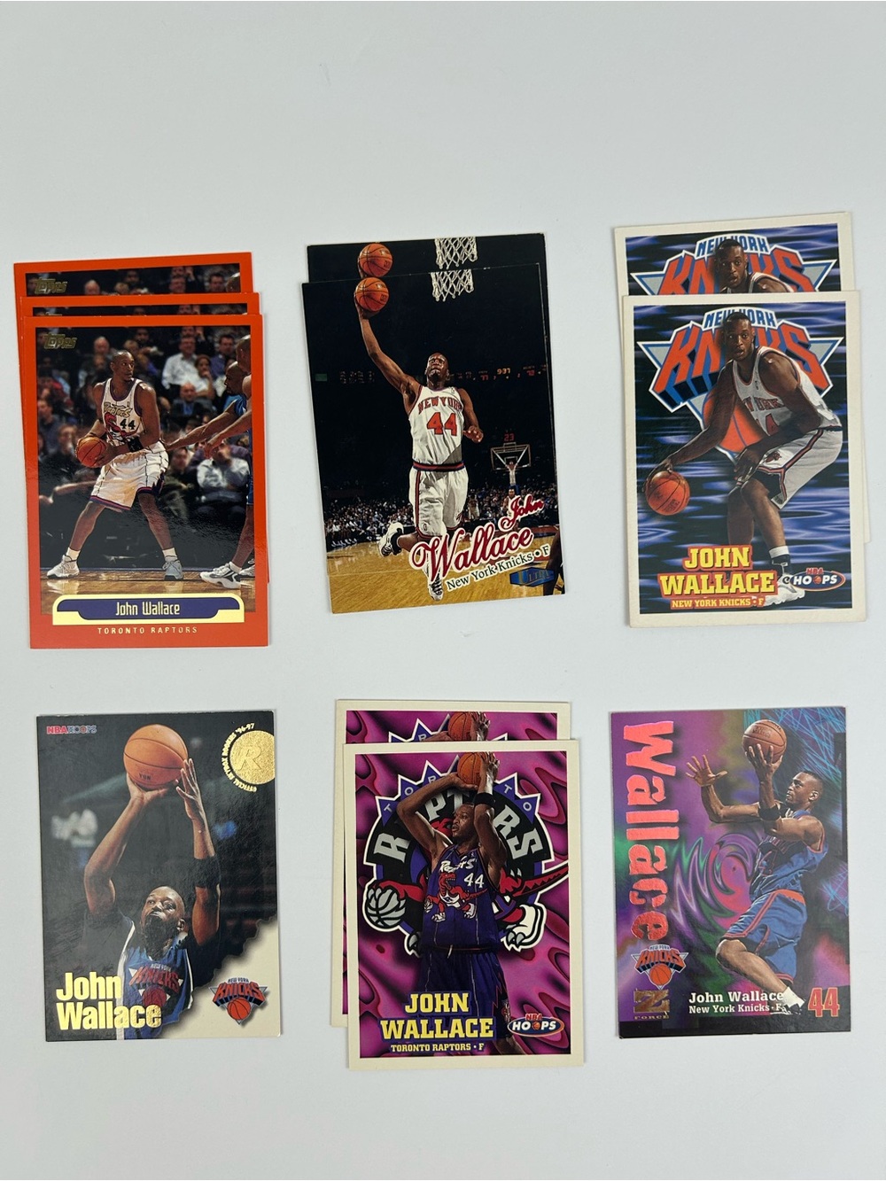 FINAL SALE! John Wallace NBA Basketball Card Lot (11) Raptors Knicks 1997-1999